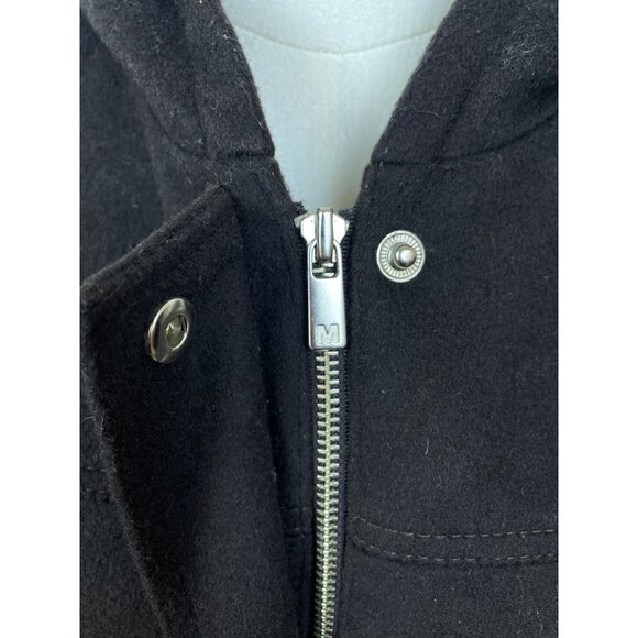 Michael Kors Brown Women’s Hooded Coat With Button Details Sz 10 - Picture 7 of 11